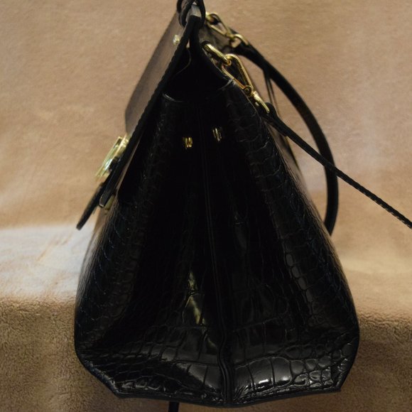 Olimpia Croc-Embossed Leather Top Handle Bag - NWT - Picture 6 of 7